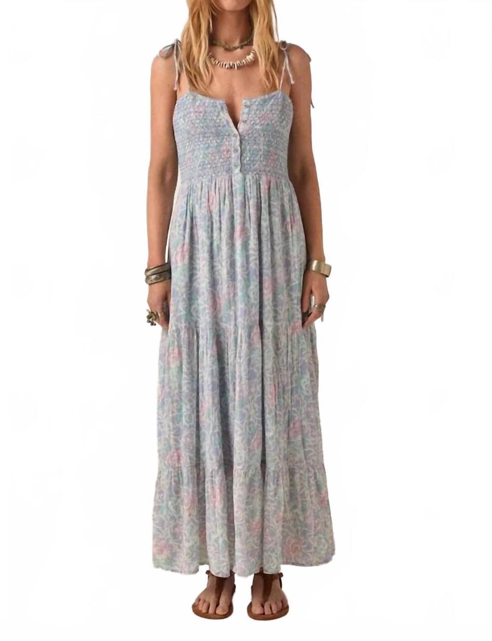 NEW MAISON HOTEL julie strapless maxi dress in misty bloom